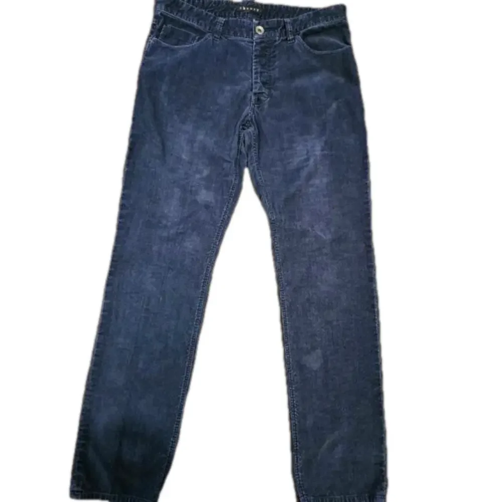 THEORY WOMEN'S NAVY BLUE ZIGGY SLIM LEG MID-RISE CORDUROY PANTS SIZE 34 - Picture 4 of 8